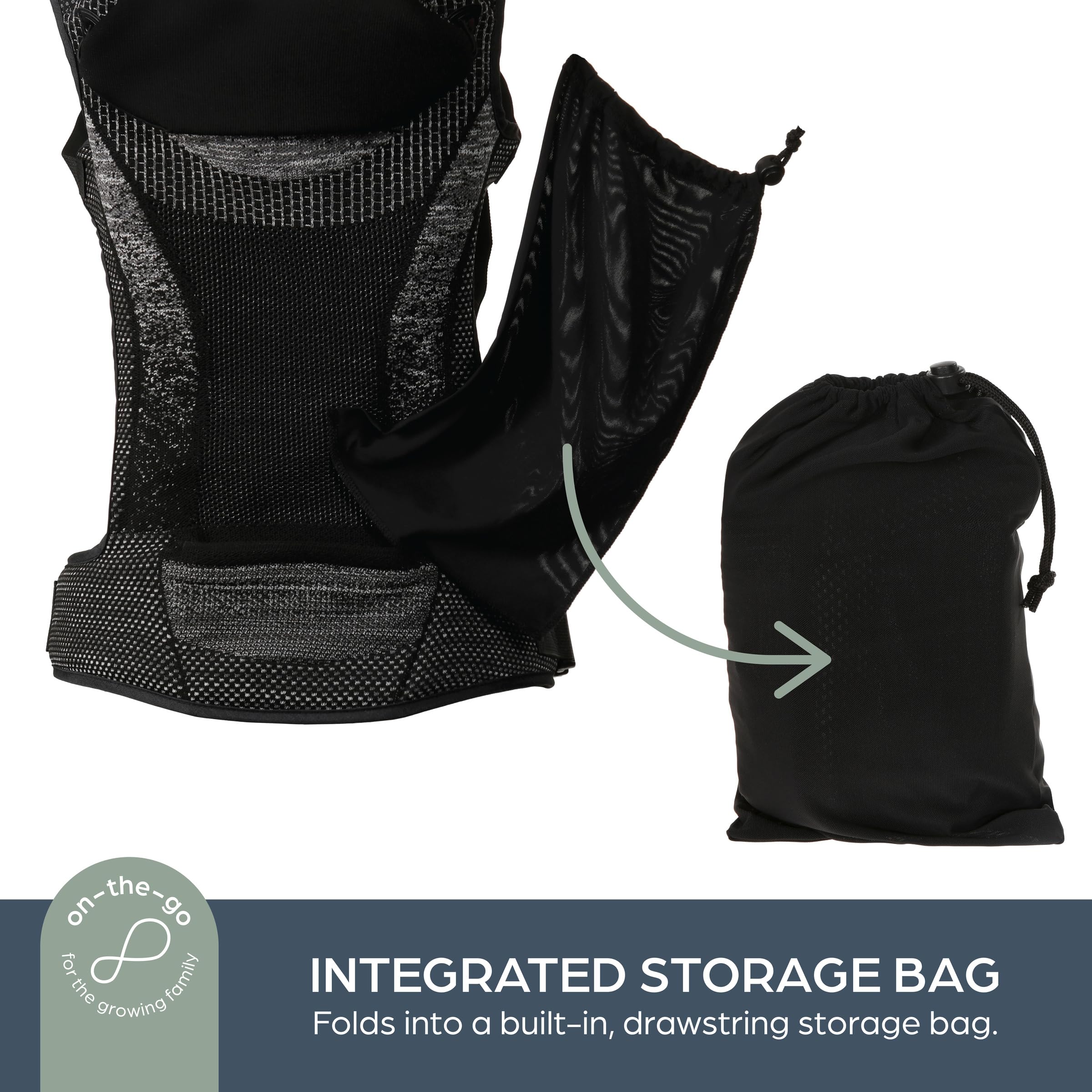 Dreambaby Inspire - Marsupio porta bebè a 3 posizioni da neonato a bambino, 3,6-15 kg, stile zaino per neonati, tessuto a maglia traspirante, comodo supporto per la testa, borsa portaoggetti integrata