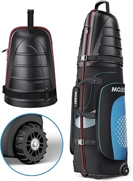 Golf Travel Bags for Airlines with Wheels, Hard Case Top Protect Golf Clubs