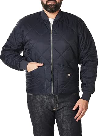 Dual-Layer Quilted Nylon Jacket - Navy main image 1