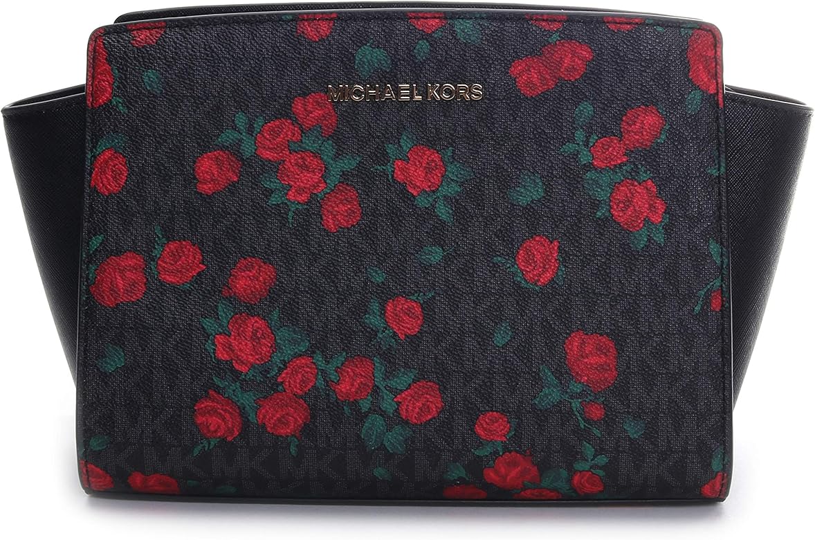 michael kors black and red purse