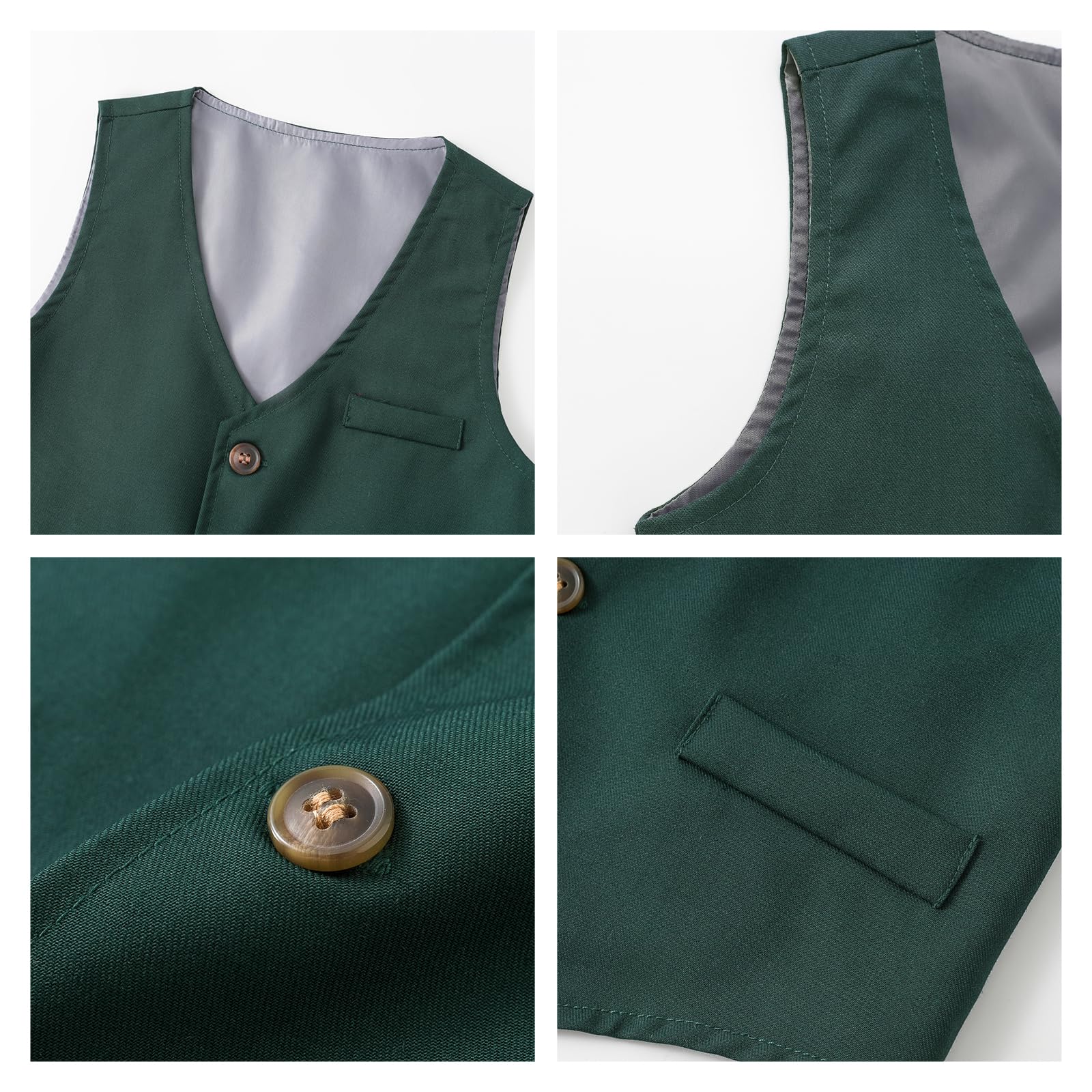 Volunboy Baby Jungen Anzug Kleinkind formelles Outfit Kinder 3-teilig Weste Gentleman Kleidung Langarm Shirt und Hose Set