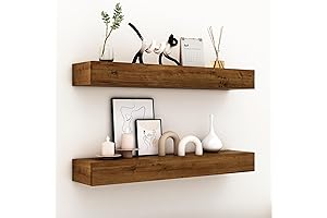 30 Inch Wall Floating Shelf Set (Pack of 2) - Handcrafted Farmhouse Rustic Shelf