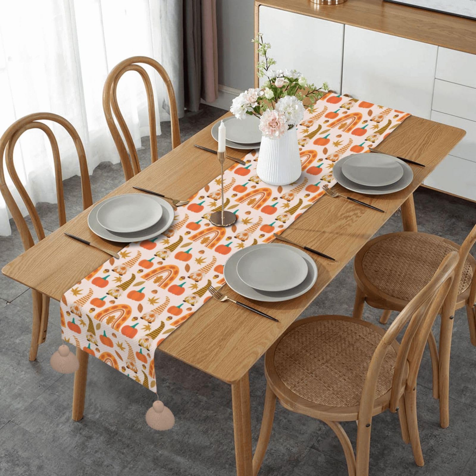 Chemin de table pour la maison et mariages au thème automnal