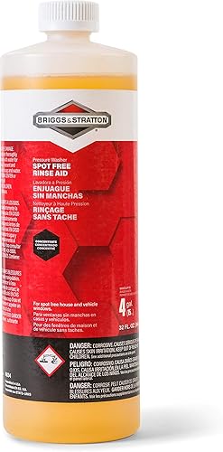 Briggs & Stratton 6834 Concentrado de enjuague libre de manchas para lavadoras a presión, 32 onzas