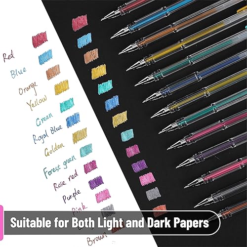 Miniatura 3 de Mr. Pen - Bolígrafos de gel metálicos, 25 colores metálicos únicos, bolígrafos de gel para libros de colorear para adultos