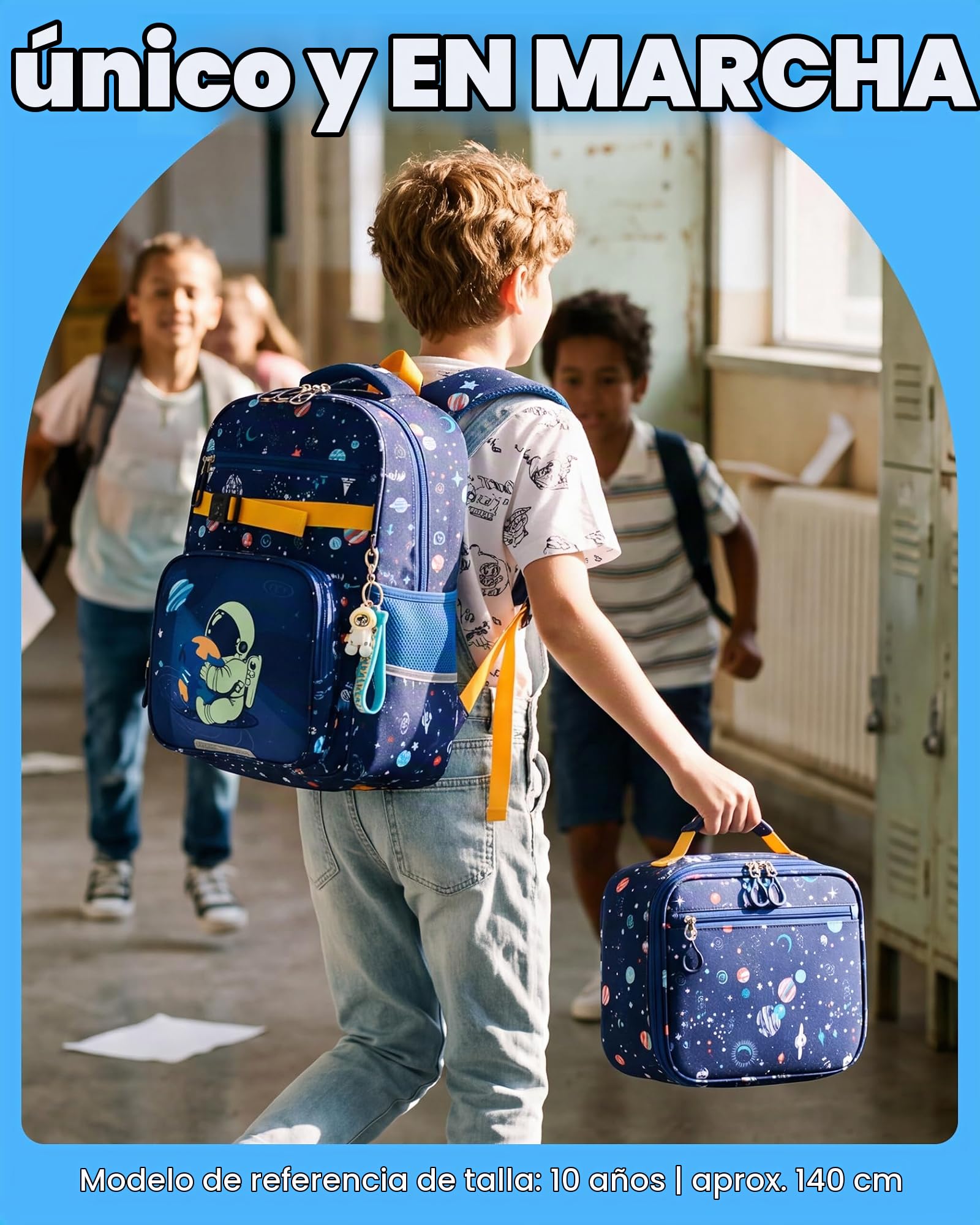 Amythe 3 Piezas mochila escolar niño a partir de 1ª clase para colegio