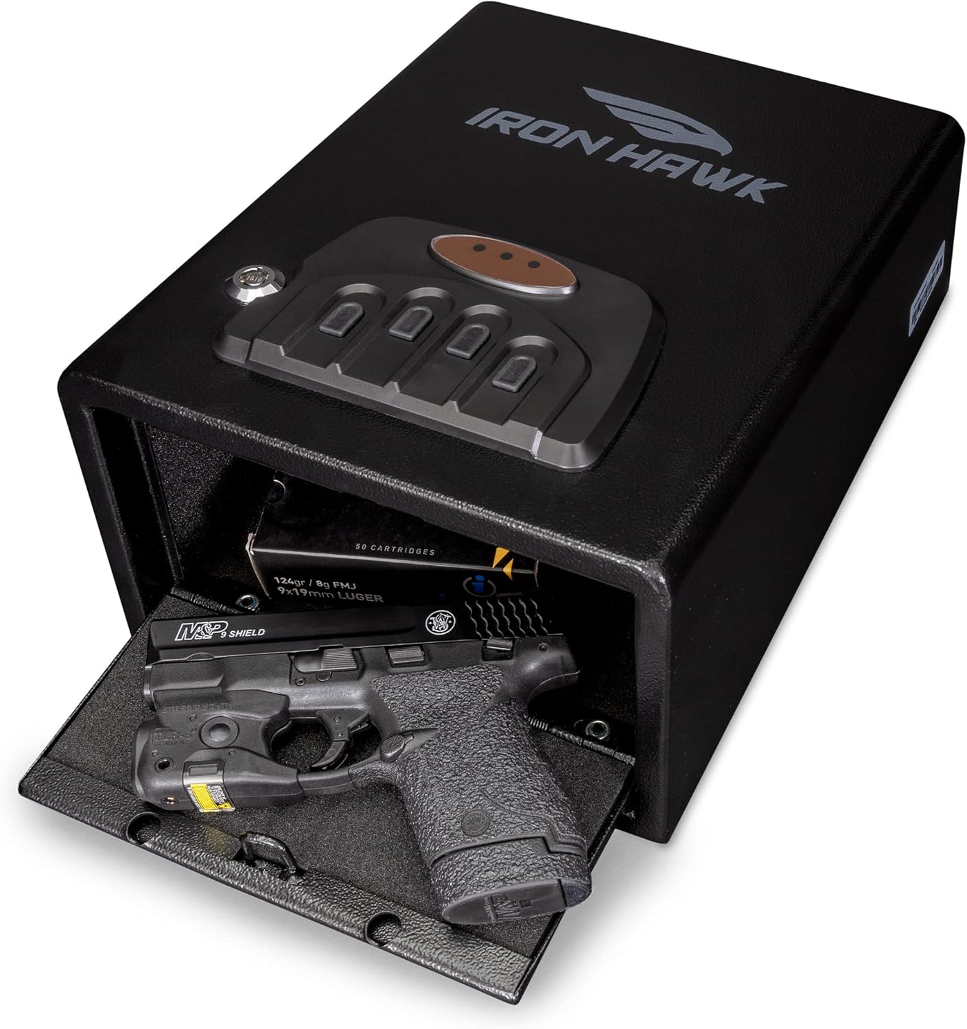 Iron Hawk Handgun Safe For Nightstands Small Gun Safe