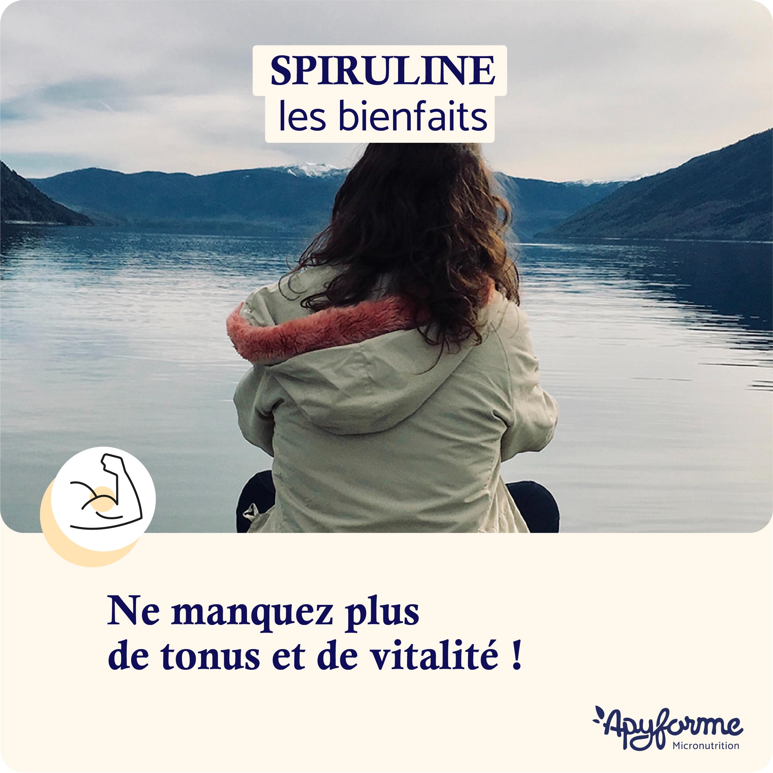 Apyforme - Spiruline BIO Française - Haute Concentration Jusqu'à 25% de Phycocyanine - Culture Paysanne Écoresponsable - 180 Comprimés Super Protéinés - Origine France