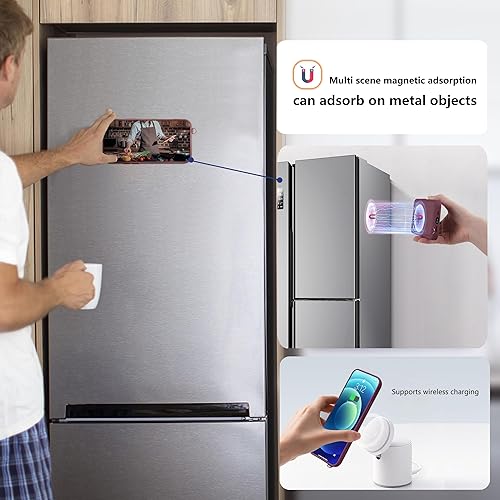 Miniatura 8 de Magsafe - Funda con cremallera para iPhone 13iPhone 14, 2 en 1, magnética, desmontable, protección para tarjetas RFID, 6 ranuras para tarjetas,