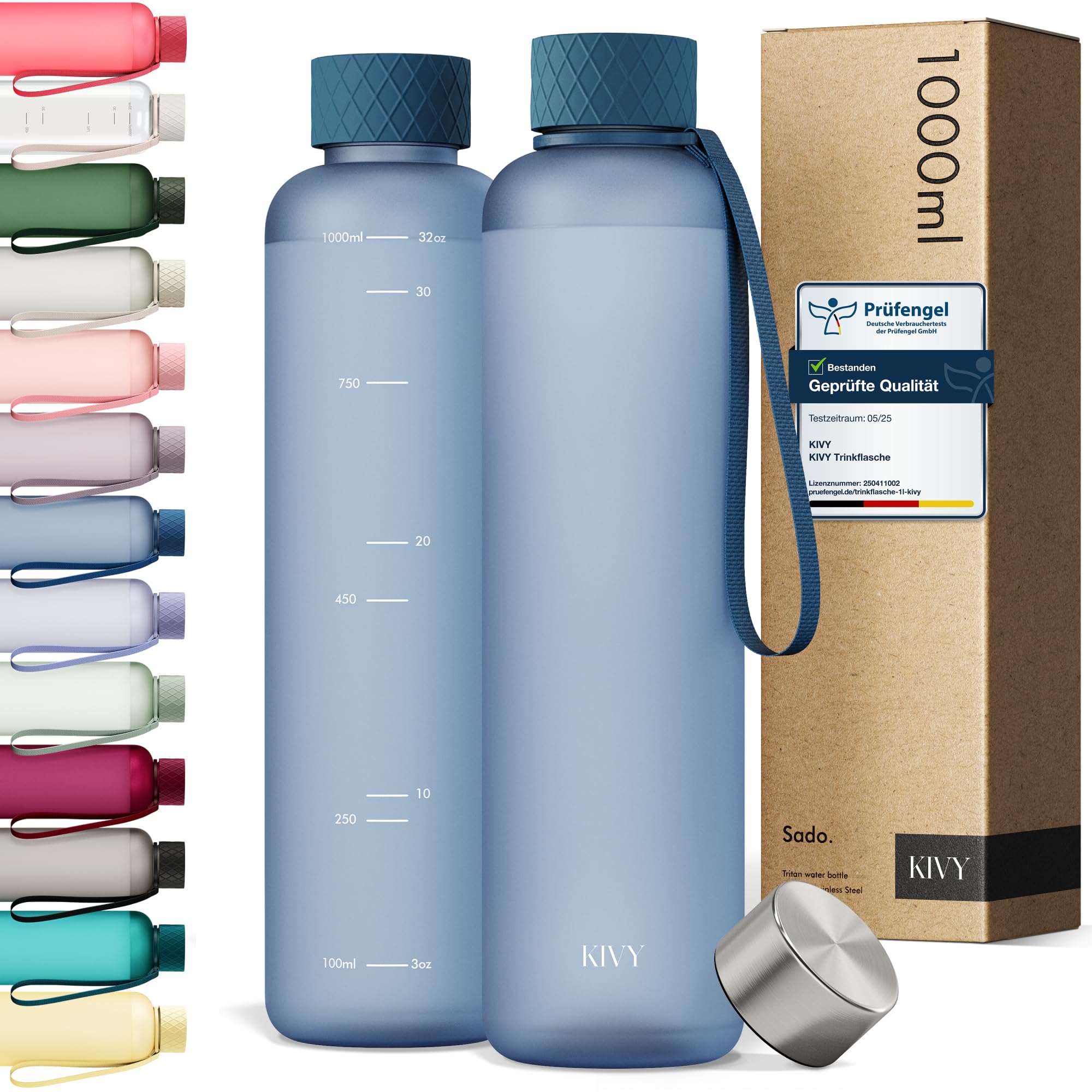 KIVY Tritan-Wasserflasche der 2. Generation