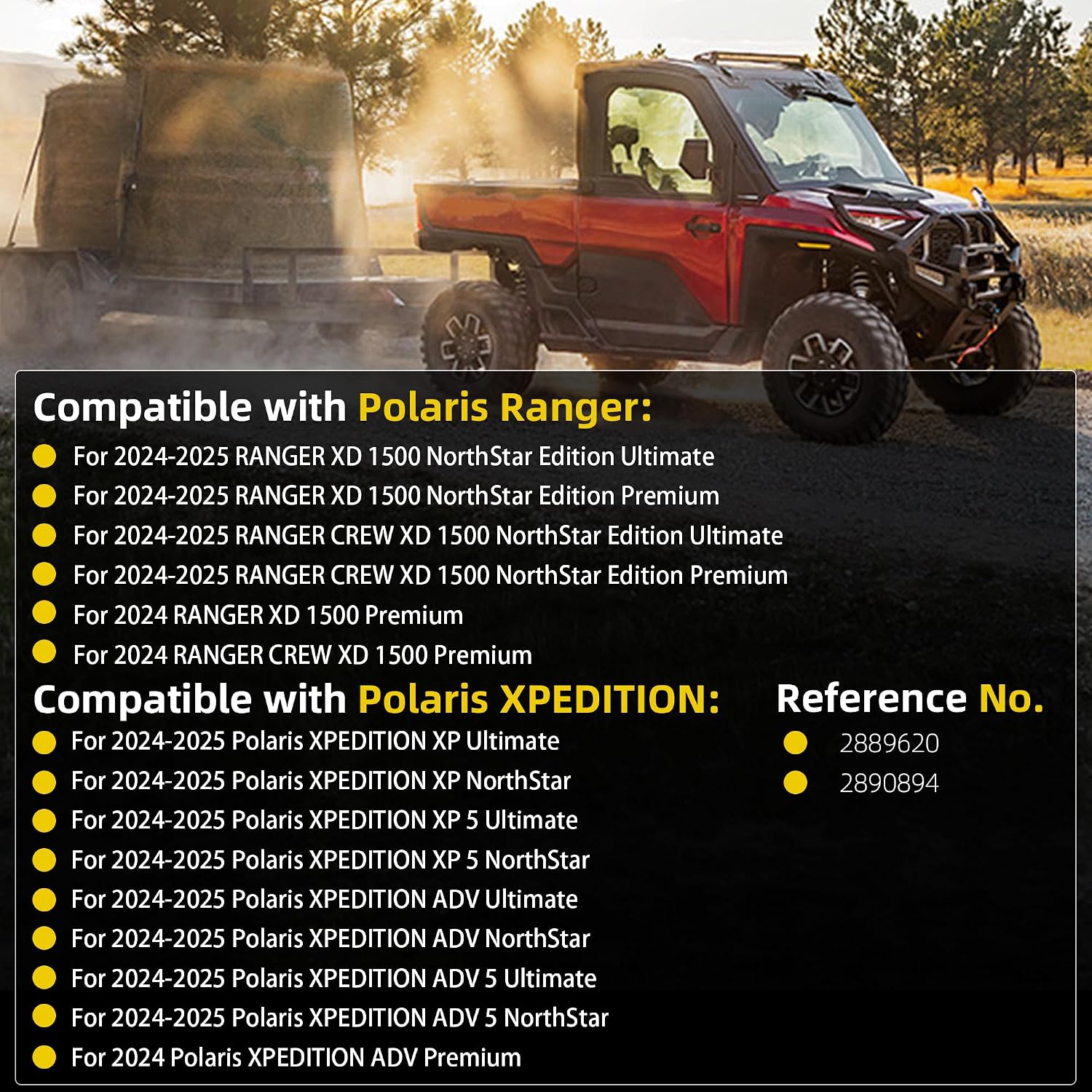 Dasbecan Set of 4 Lock and Ride Max D-Rings Compatible with Polaris Ranger Xpedition Models 2024-2025 Replaces# 2889620 2890894