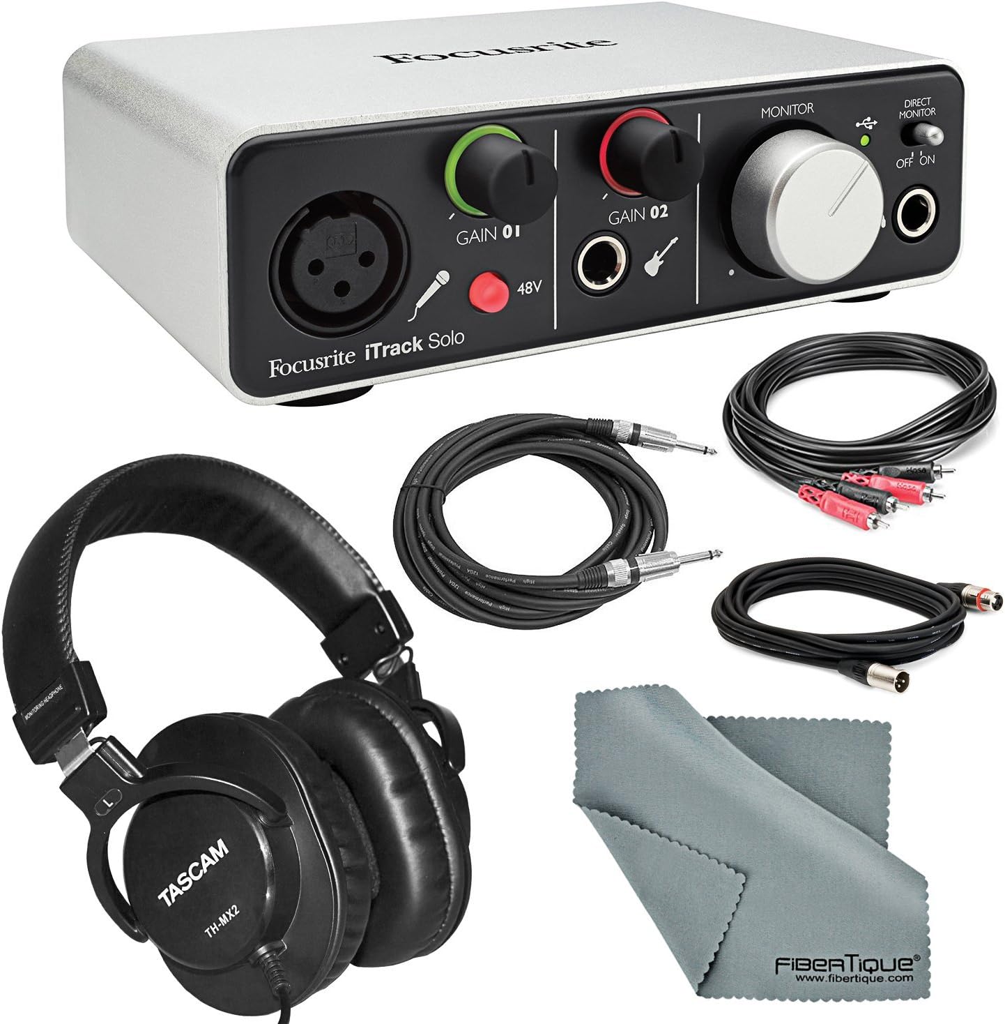 Focusrite iTrack Solo USB Audio Interface Deluxe Bundle W