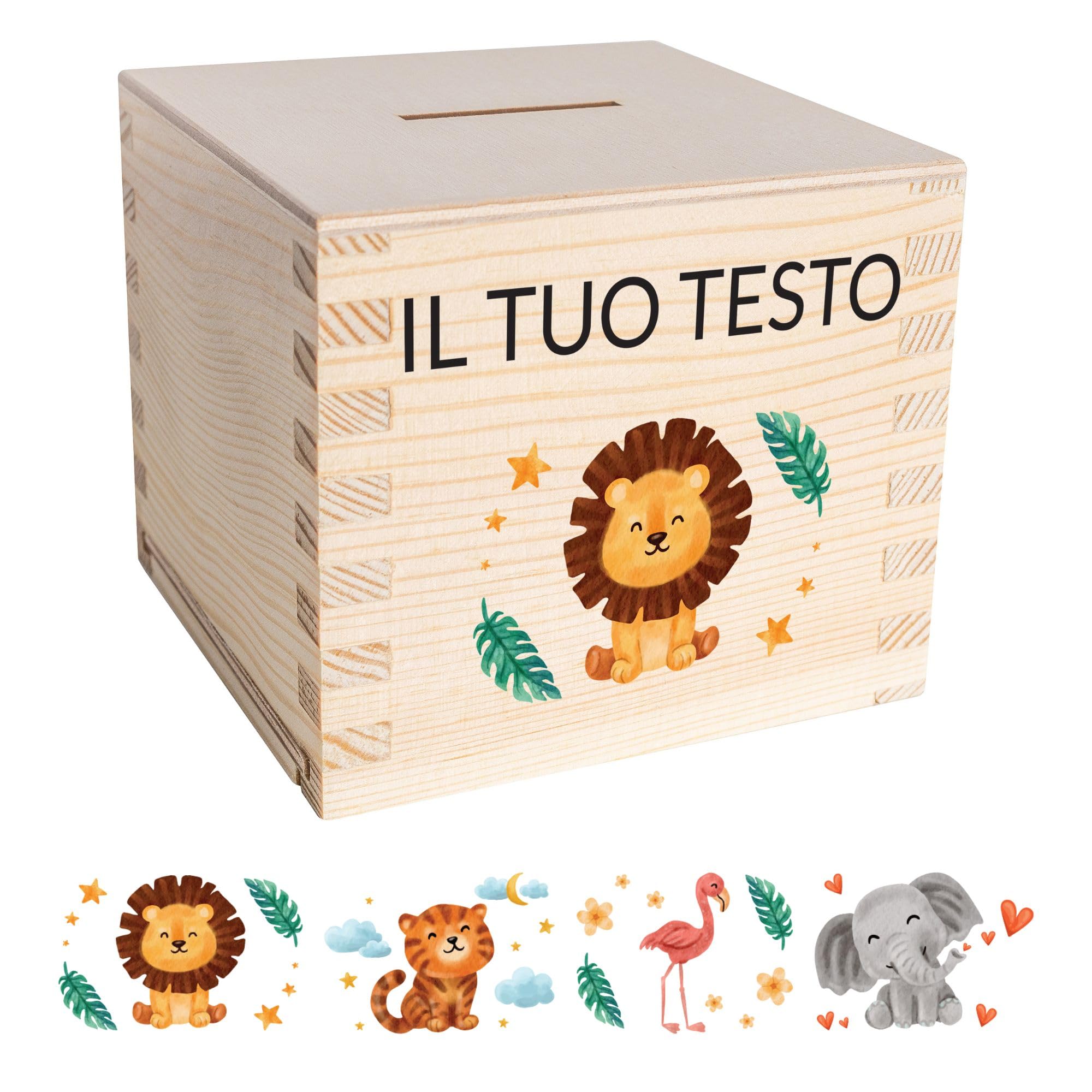 Creative Deco Salvadanaio in Legno | Scatola Personalizzata per Soldi Salvadanaio Apribile | 9,5 x 9,5 x 9 cm | Scatola per Risparmio | Legno di Pino Grezzo | Perfetta come Scatola per Decoupage