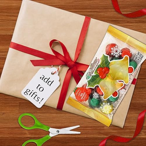 Miniatura 7 de Chocolates navideños envueltos individualmente, golosinas de Navidad de tamaño bocado, recuerdo de fiesta, relleno de calcetines y más, 4.5 onzas,