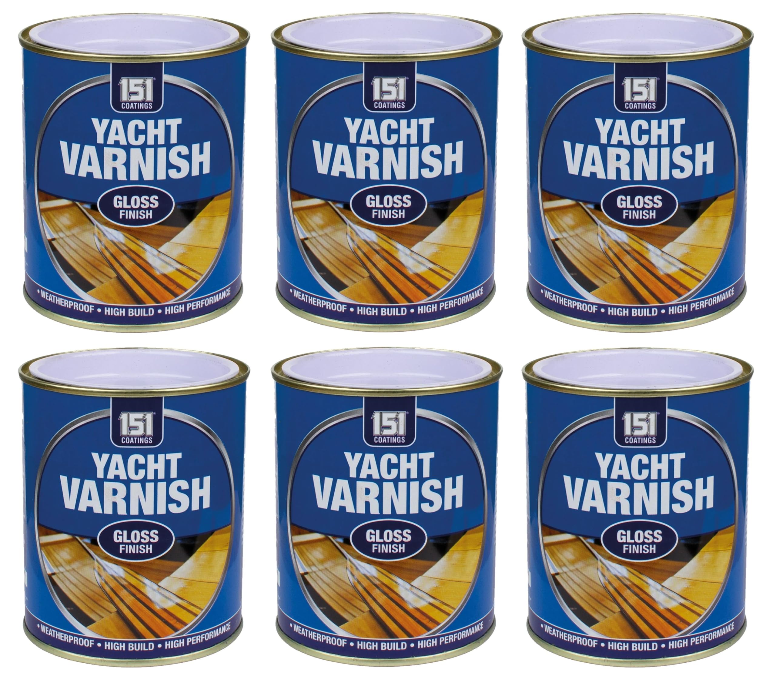 VARNOX, Yacht Varnish Gloss Paint 300ml – Clear High-Gloss Wood Varnish for Interior & Exterior Use – Durable Weather-Resistant Protective Finish (6PCS)