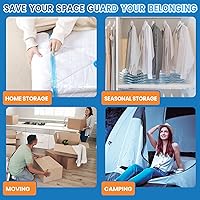 Vista 6 de 9 Pack XXL Jumbo Vacuum Storage Bags, Double-layer Design Leak-proof and Puncture-resistant, Extra Large Space Saver Vacuum Seal Bags for