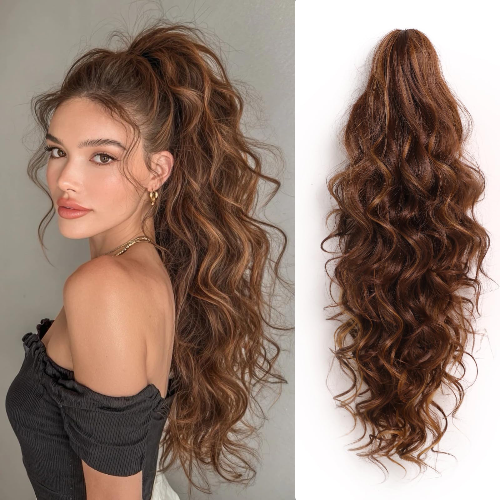 Photo 1 of XIXISNOW 26 Inch Wavy Ponytail Extension