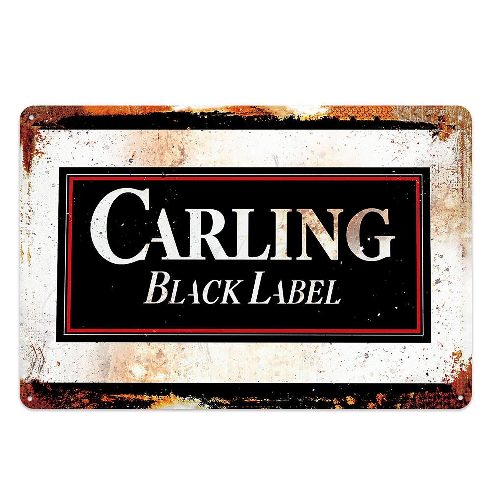 Eletina Black Retro Metal Tin Sign Funny Beer Carling Label Plaque, Art, Collectible Sign For Home Cave Garage Bar Wall Decoration Vintage Metal Sign 8 X 12 Inch