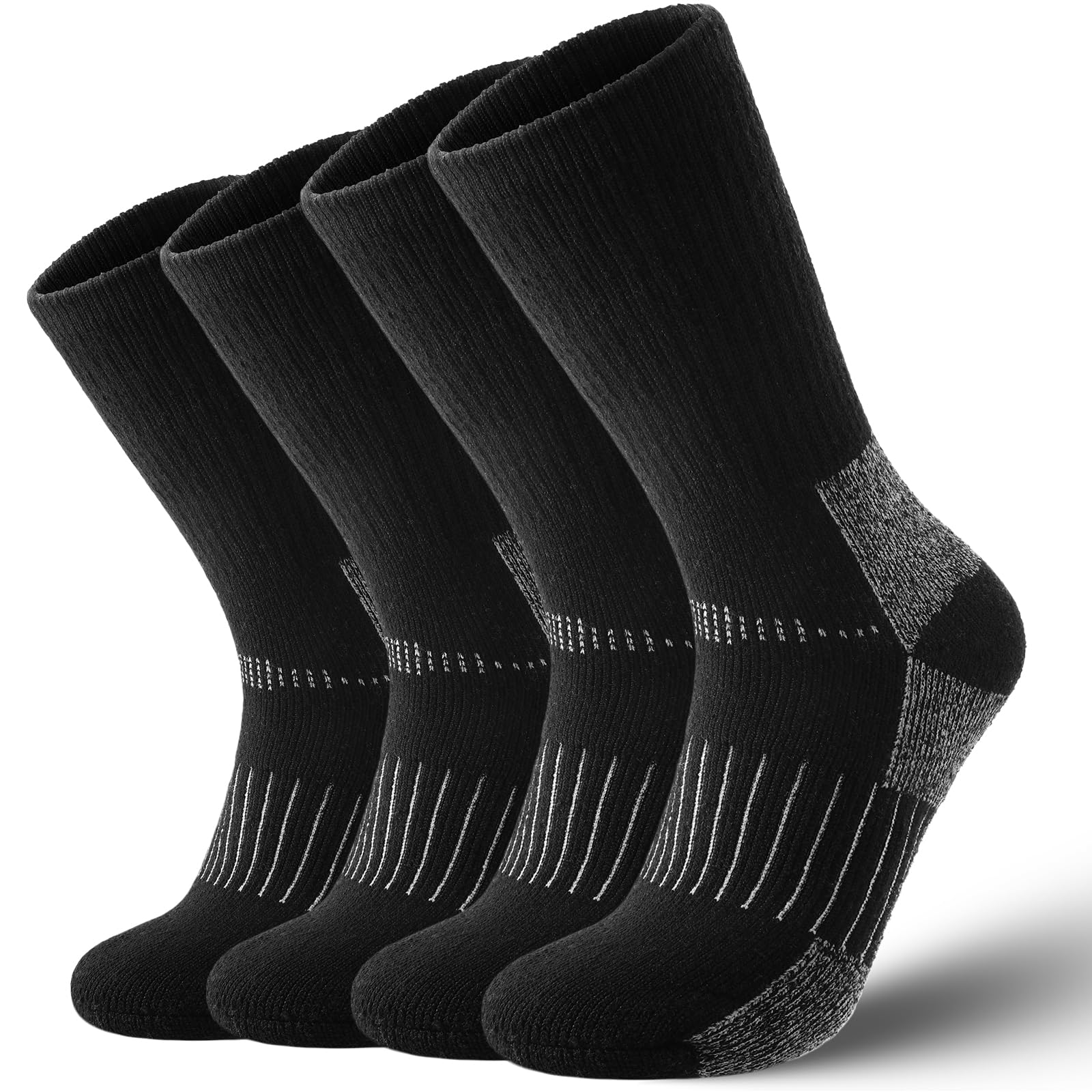 Clothirily 4 Pairs Merino Wool Socks for Men Women, Warm Hiking Boot Socks