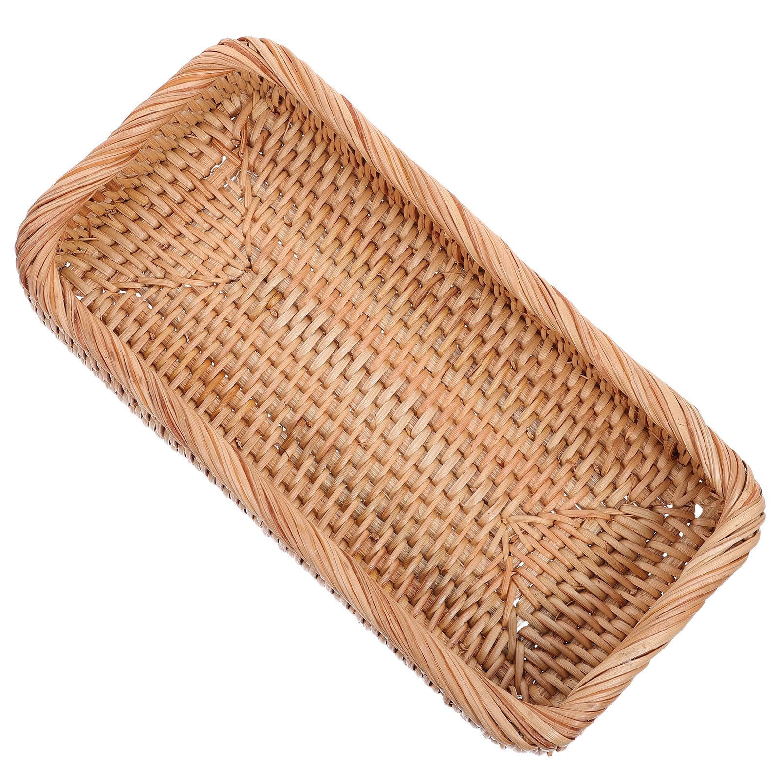 Bandeja de ratán para baño rectangular vintage PRETYZOOM ligera para tocador