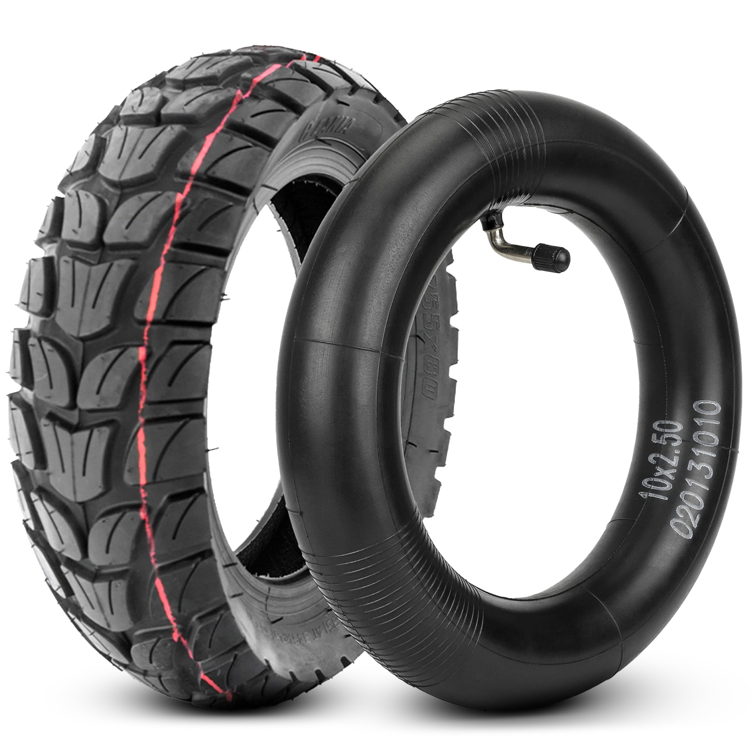 ANSENI Ruote monopattino elettrico 10 pollici (10X3.0) (80/65-6) (255X80) camera d aria 10x2.50, per Kugoo M4 Dualtron VICTOR LUXURY EAGLE Speedway 4 Zero 10X (1 ruote+1 camera aria)