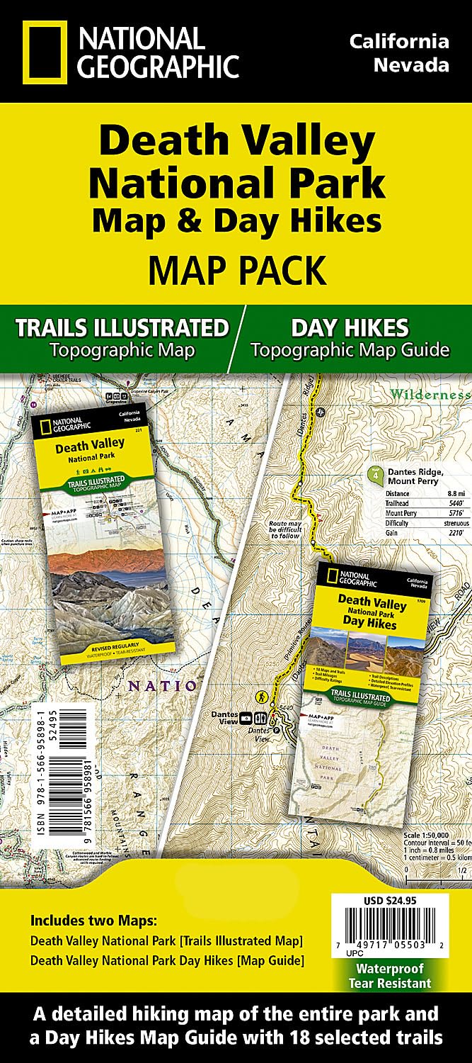 Death Valley Day Hikes and National Park Map [Map Pack Bundle] Map (National Geographic Trails Illustrated Map)