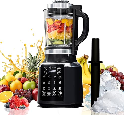 Glass Blenders for Kitchen with Tamper, Blender for Smoothies, Professional