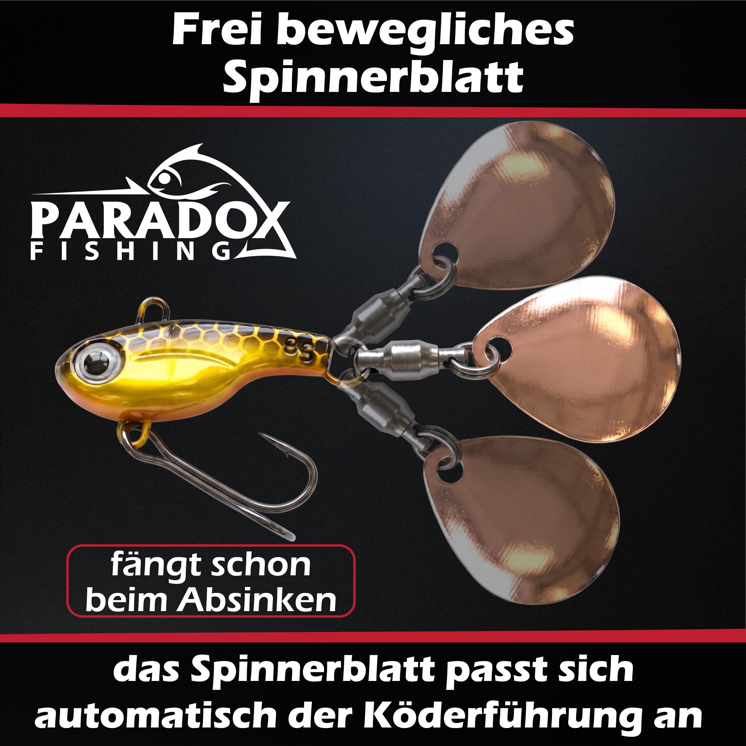 Paradox Fishing Infinity Jig Spinner zestaw 5 sztuk 5 g/8 g/14 g/21 g – spin jig do łowienia okonia, przynęty na sandacze, szczupaki, przynęty spinningowe, przynęty na okonie