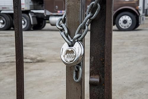 Miniatura 4 de BRINKS 173-80051 Candado de disco con combinación de acero inoxidable reiniciable, 3.150 in, color plateado