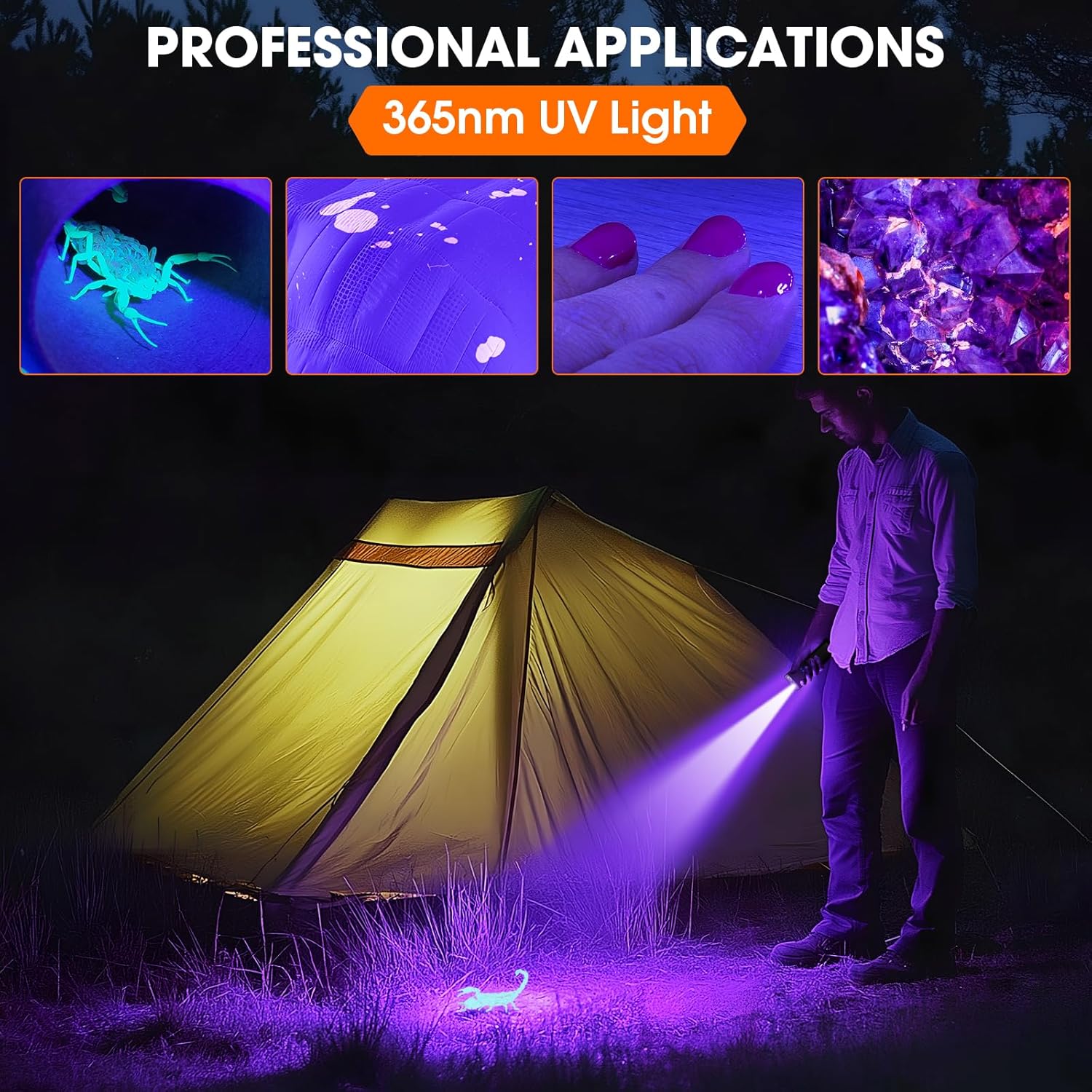 2pack Rechargeable EDC Flat Flashlight with COB Lights, UV, Red, Super Bright LED Combo 3in1 Portable Pocket lights, Pocket Mini Magnetic EDC Flashlight with Clip for Working, Repairing, Emergencies