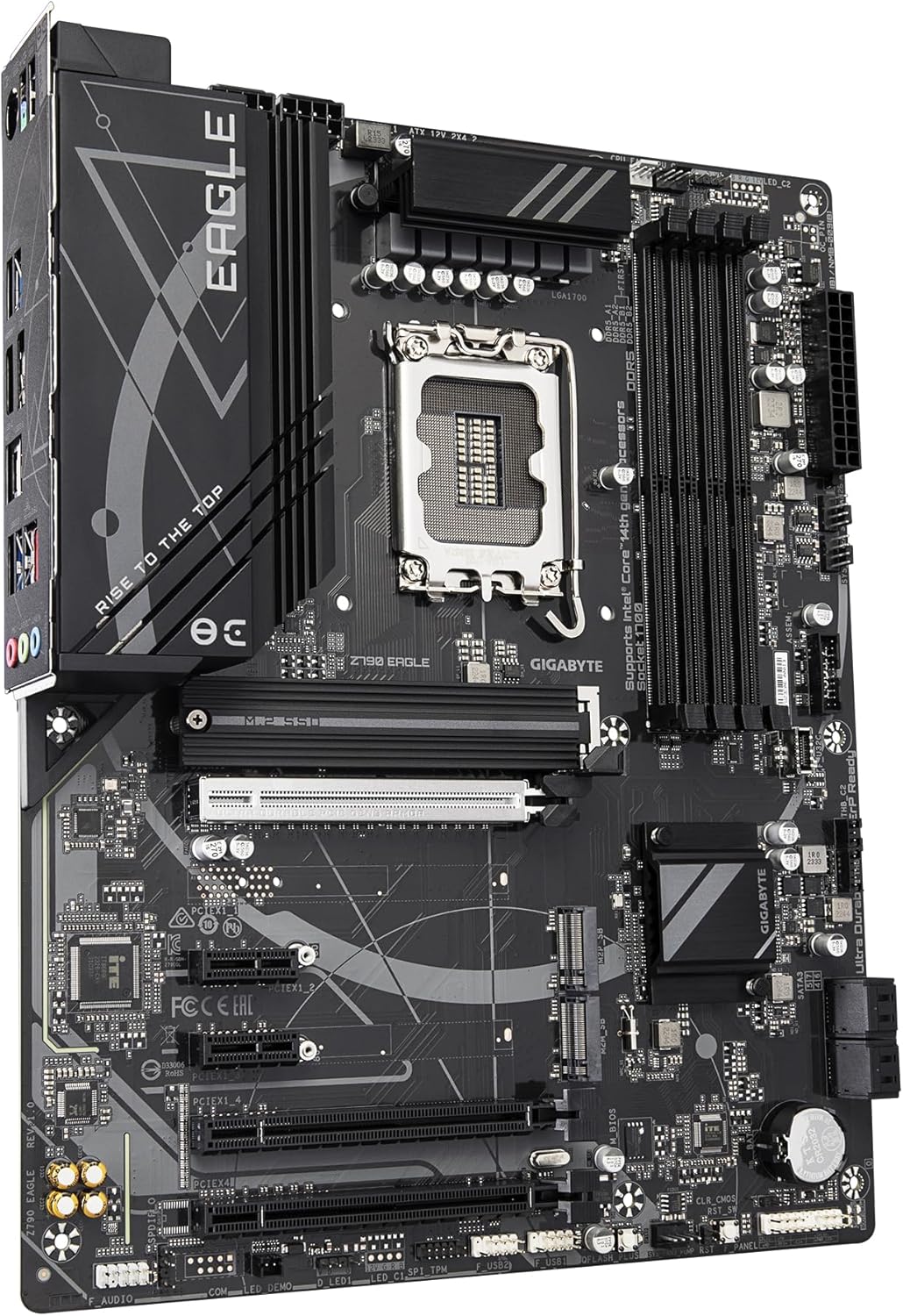 GIGABYTE Z790 Eagle Motherboard - Supports 14th Gen. Intel Core CPUs, 12+1+1 Phases VRM, up to 7600MHz DDR5 (OC), 3xPCIe 4.0 M.2, 2,5GbE LAN, USB 3.2 Gen 2