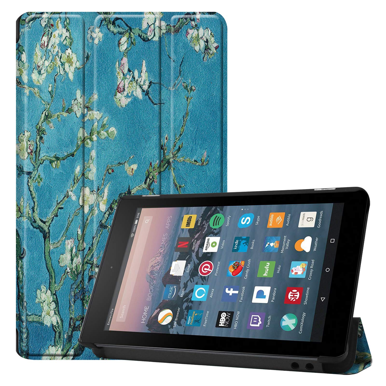 Lobwerk Custodia per Kindle 2019 (10. Generazione) Smart Cover da 6 Pollici con Funzione leggio e Funzione Auto Sleep/Wake Blu 04