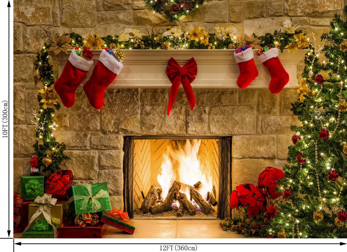 クリスマス用・撮影背景布(300cm×360cm) クリスマス用・撮影背景布(300cm×360cm)