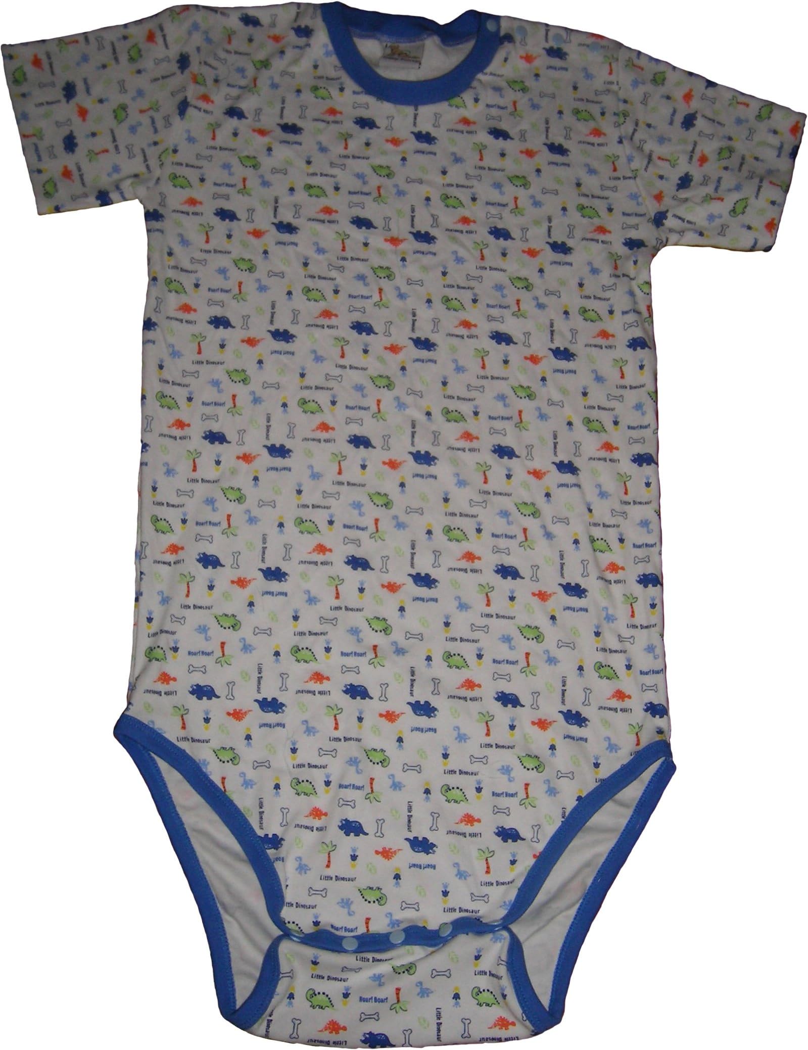 Baby Pants Adult Onezie - Small Blue Dinosaur Snap Shoulder