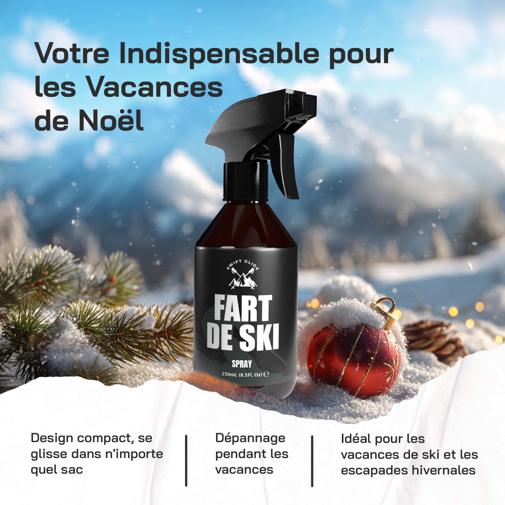 Fart Ski Wax 250ml Cire Universelle Liquide 100% Végétale Ski Alpin Skis de Fond Snowboard Fartage Ski Fabriqué en Allemagne
