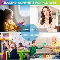 Vista 5 de Paquete de 5 pulseras blandas para ansiedad, juguetes blandos, banda mullida de silicona sensorial para niños y adultos