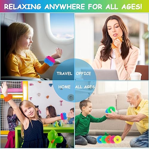 Miniatura 5 de Paquete de 5 pulseras blandas para ansiedad, juguetes blandos, banda mullida de silicona sensorial para niños y adultos