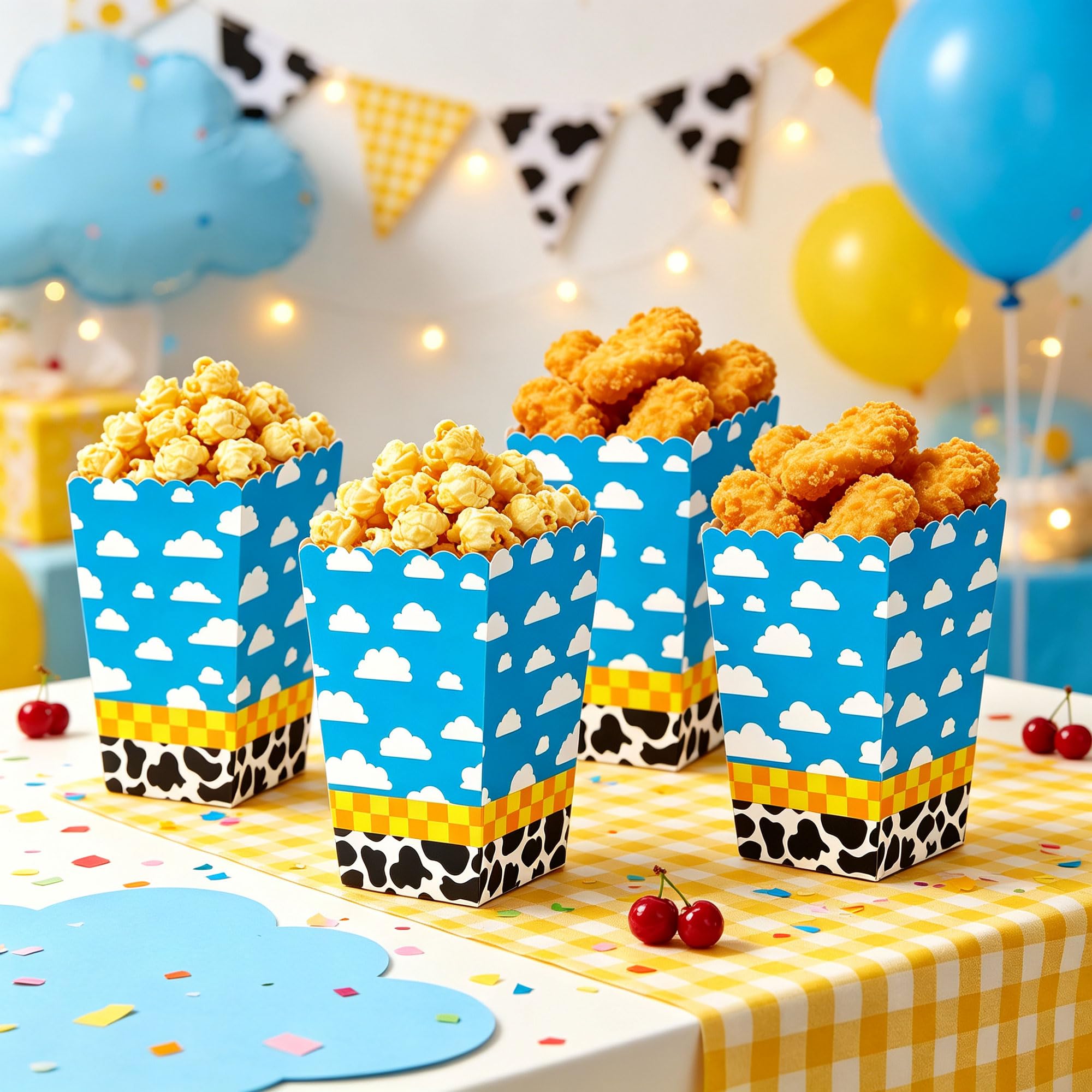 Cowboy Two Infinity Popcorn Treat Boxes Candy Goodie Party Containers
