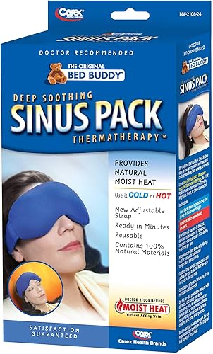 Miniatura 4 de Bed Buddy - Máscara para aliviar el dolor de cabeza sinusal, máscara de ojos calentada y máscara de ojos fríos, compresa de ojos y almohadilla