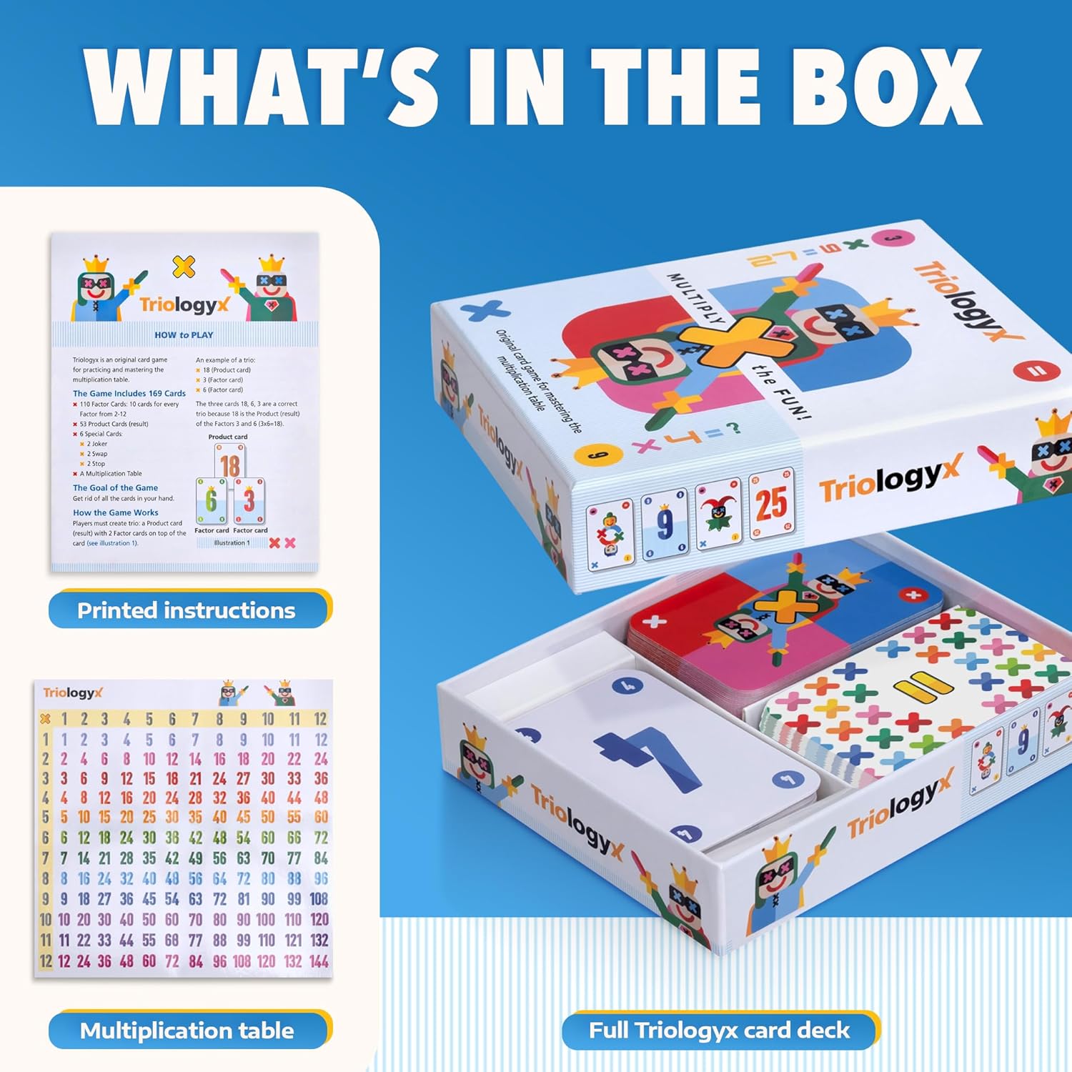 Multiplication Game for Kids – Interactive Math Card Game That Builds Confidence in Times Tables | Ideal Multiplication and Division Games for 2nd 3rd 4th 5th Grade Kids