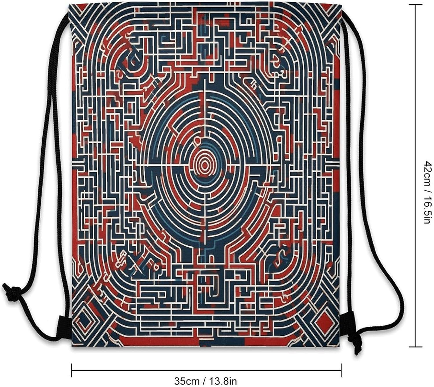 Pattern Made of Lines Drawstring Backpack Made of Honeycomb Fabric,Convenient Drawstring Bag,Cinch Bags for Sports, Gym, Travel, Swimming, Beach