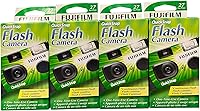 Fujifilm QuickSnap Flash 400 Disposable 35mm Camera with Superia X-TRA 400 Film, 27 Exposures, Built-in Flash - 4 Pack