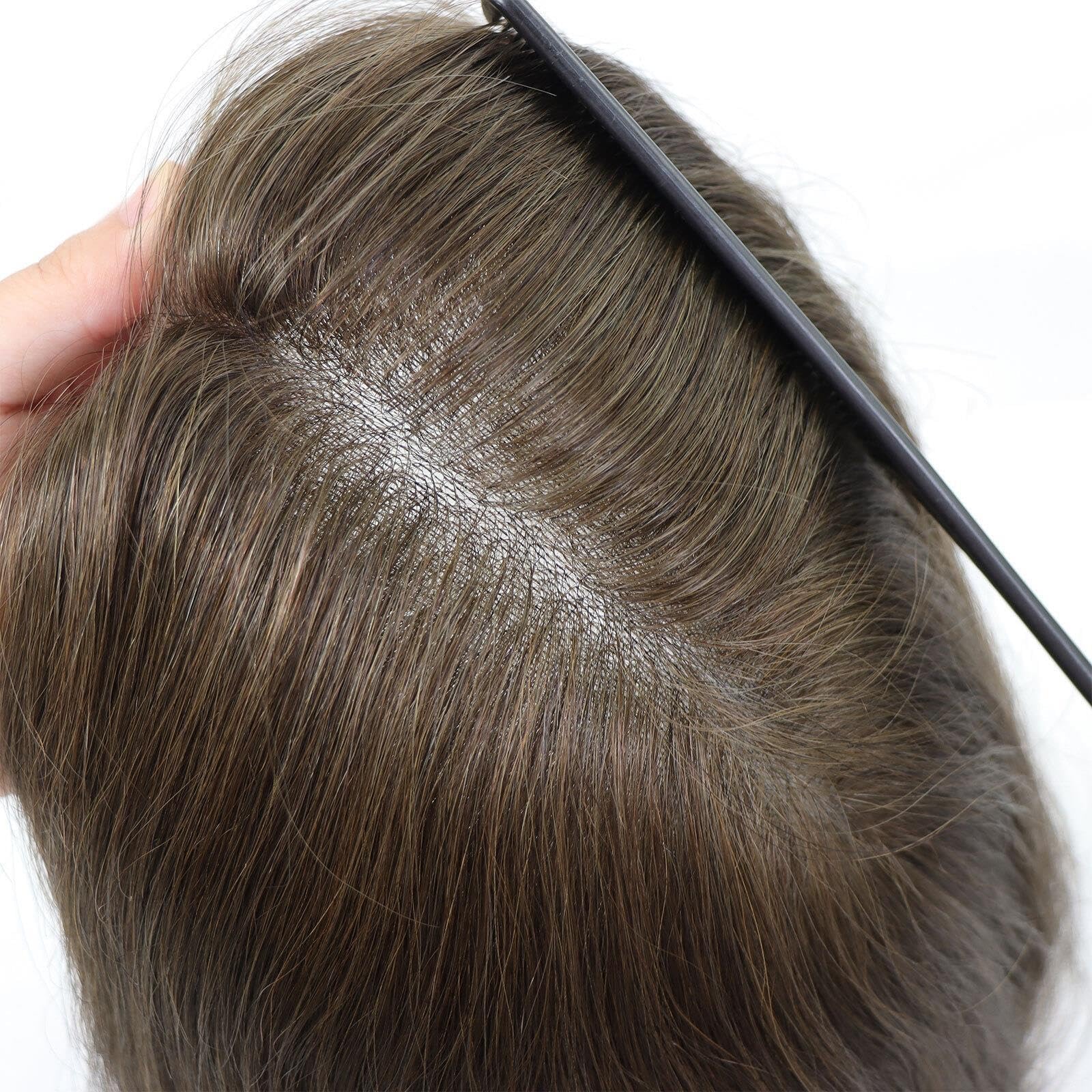 Pelucas de cabello humano liso de 13 "de largo for hombres