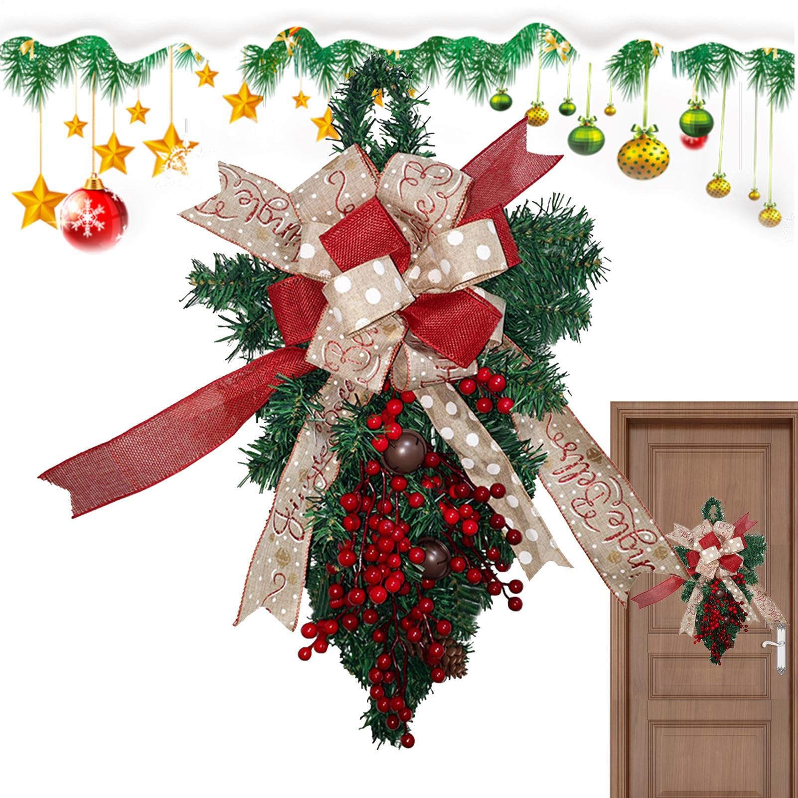 Couronne de arbre inversé 60 cm pour escalier et porche de fêtes