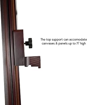 SoHo Urban Artist Wooden Easel - H-Frame Studio Easel for Tabletop Easels for Painting & Drawing Desk, Supports Canvases Up to 71, Mahogany Finish, Adjustable with Locking Casters