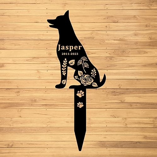 Miniatura 3 de Gerryed Estaca de metal conmemorativa para perro, marcadores de tumba, para exteriores, personalizados, estaca conmemorativa para la pérdida de