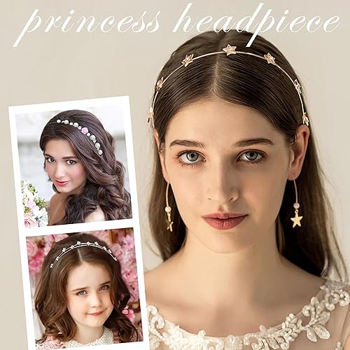 Miniatura 4 de Yxiang 8 diademas de cristal para mujer diadema de flores de perlas diadema de moda con diamantes de imitación diadema de metal plateado dorado