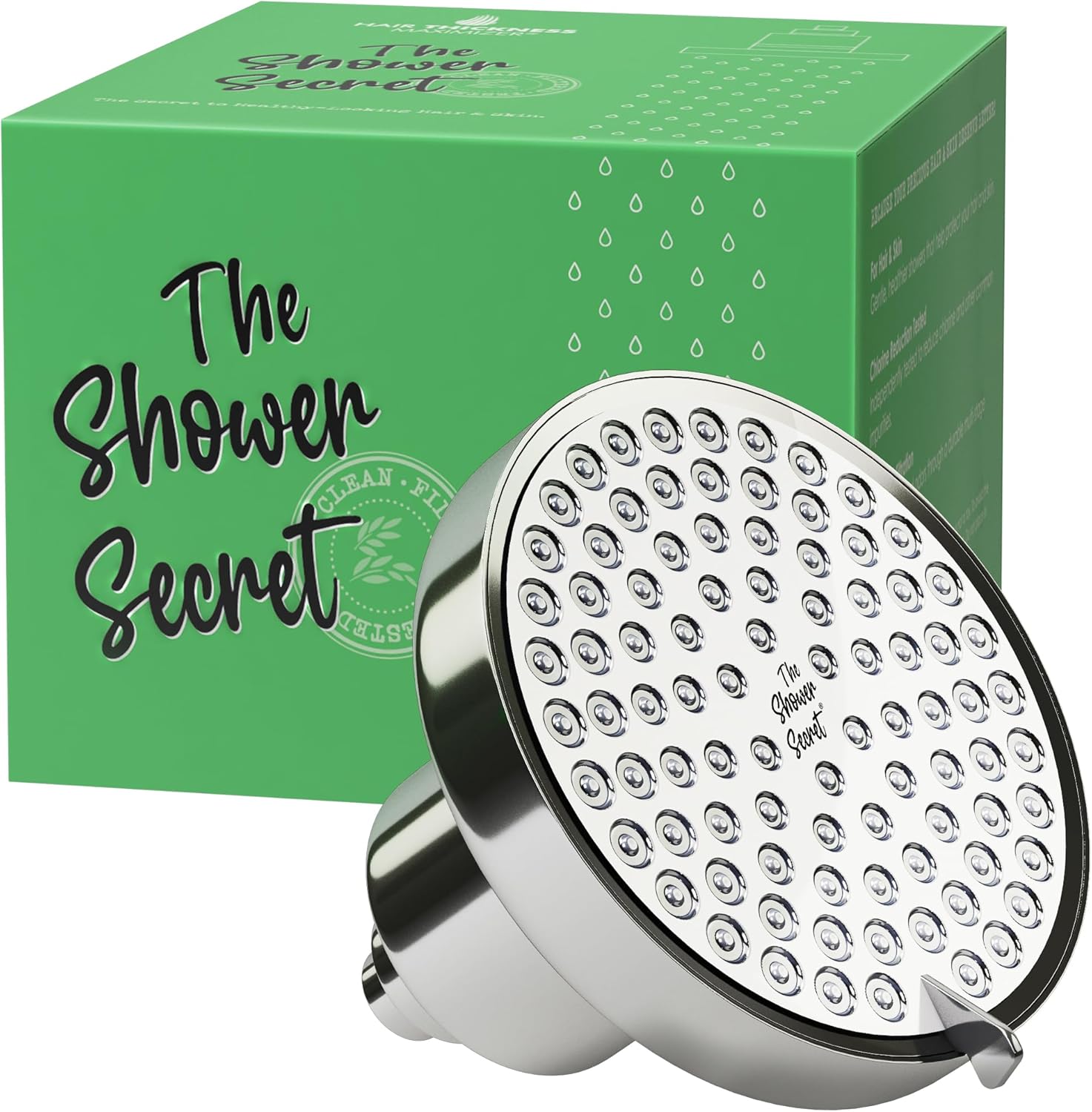 Lab Tested Filtered Shower Head for Improved Hair & Skin. Great for Dry Itchy Skin, Dandruff, Eczema. Multi Stage Calcium Sulfite Filter. 7 Spray Spa Setting. Chlorine Reducing Filter for Hard Water product image