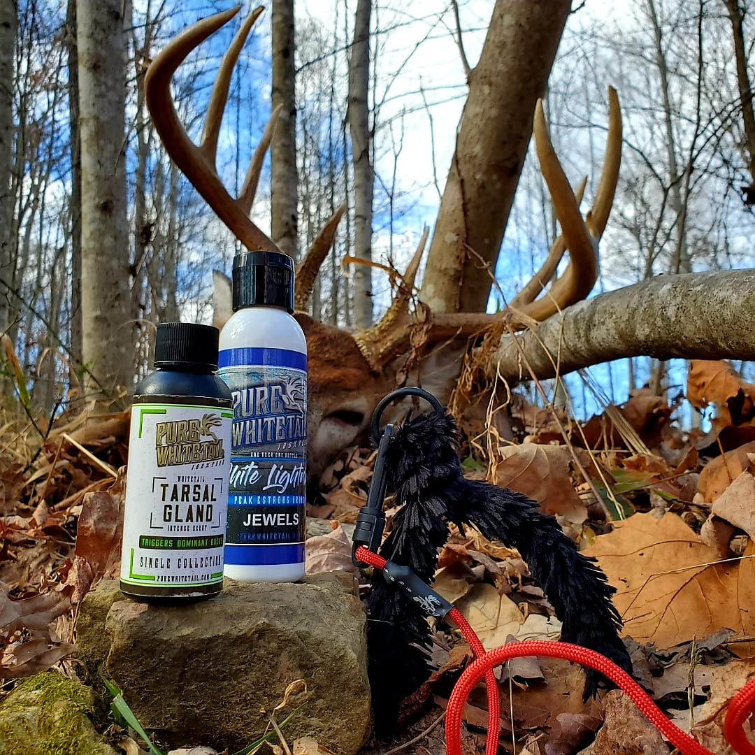 Pure Whitetail White Lightning Peak Estrous Urine | Doe in Rut Scent | Doe Pee Mock Scrape Scent | Estrous Doe Urine | Fresh Natural Deer Pee | 4 oz Bottle