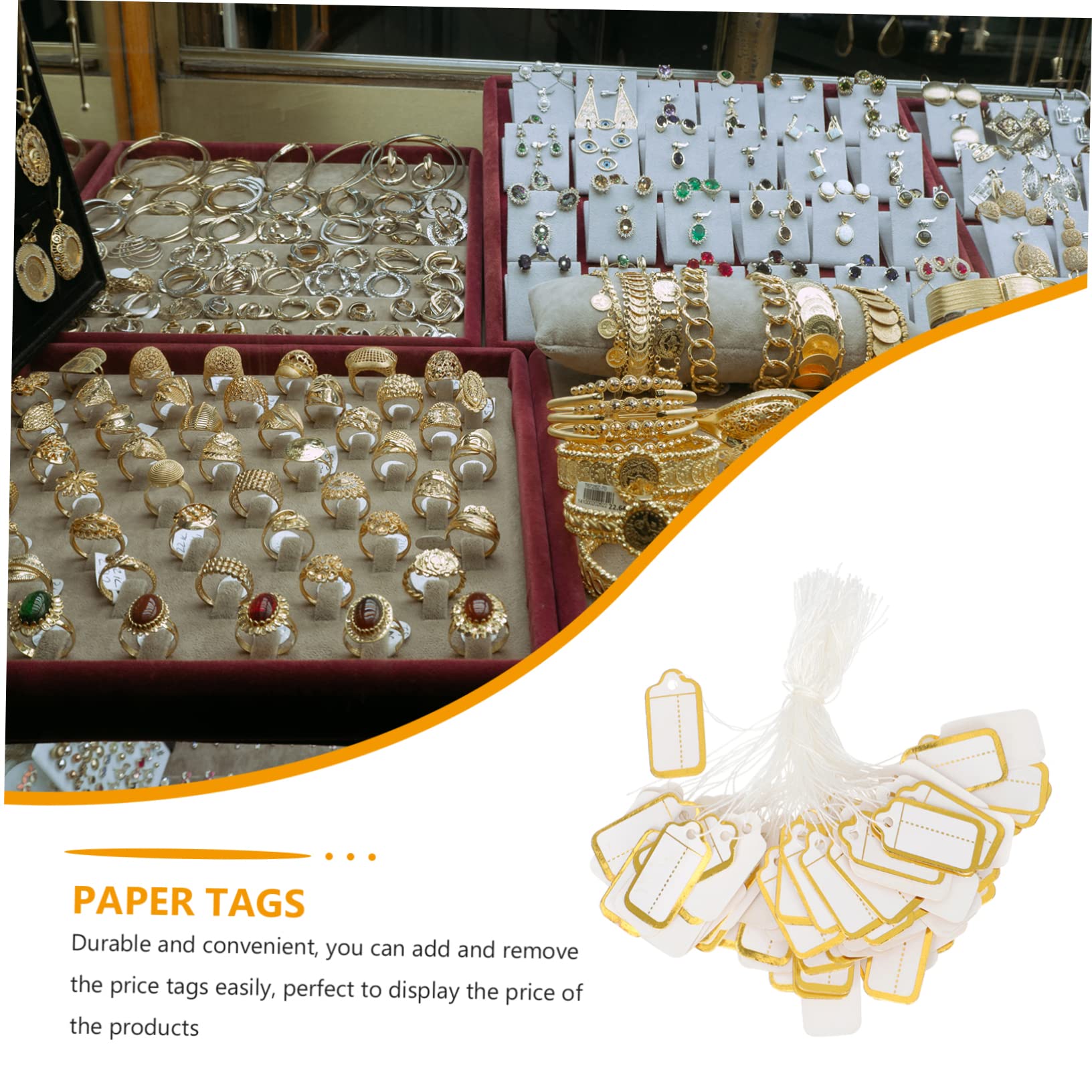 NUOBESTY Lot De 5 Étiquettes De Vente Pour Bijoux Faciles À Afficher 500 Pièces X 5